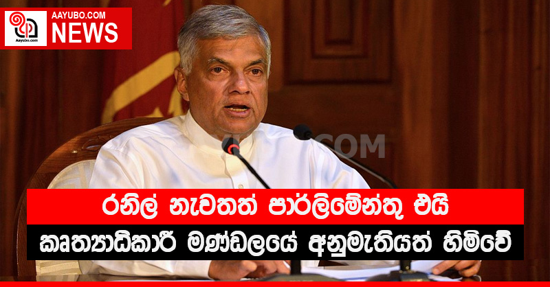 රනිල් නැවතත් පාර්ලිමේන්තු එයි කෘත්‍යාධිකාරී මණ්ඩලයේ අනුමැතියත් හිමිවේ