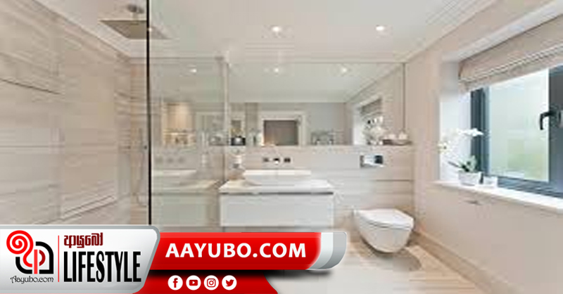 ලොකුවට පෙනෙන කුඩා නාන කාමරයක්