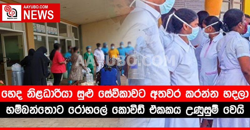 හෙද නිළධාරියා සුළු සේවිකාවට අතවර කරන්න හදලා - හම්බන්තොට රෝහලේ කොවිඩ් ඒකකය උණුසුම් වෙයි
